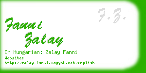 fanni zalay business card